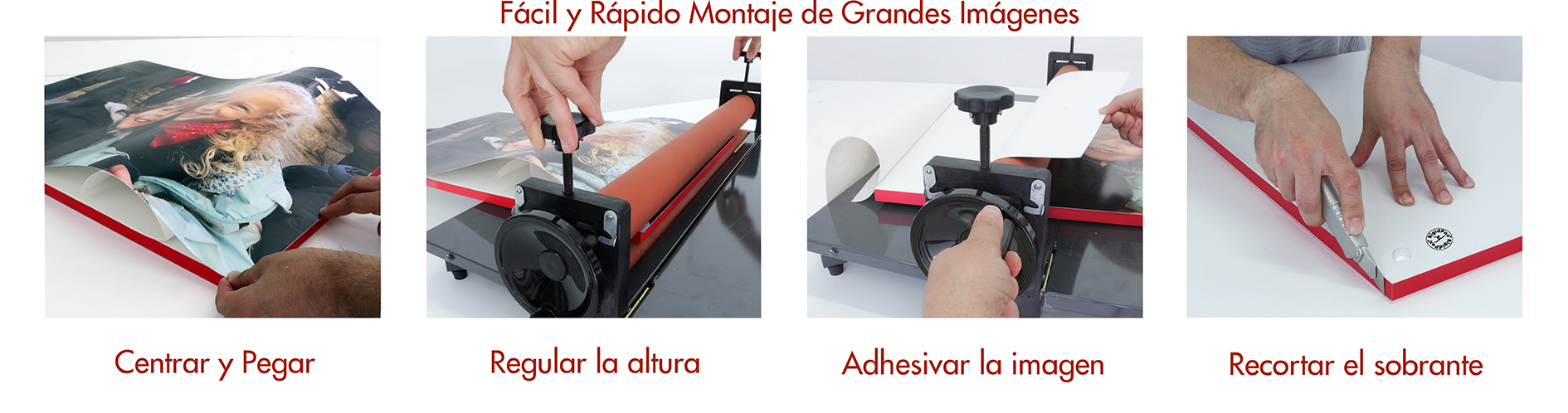 Cómo montar fotos en paneles ligeros RigidPan con montadora laminadora, fabricados por Tot Marc