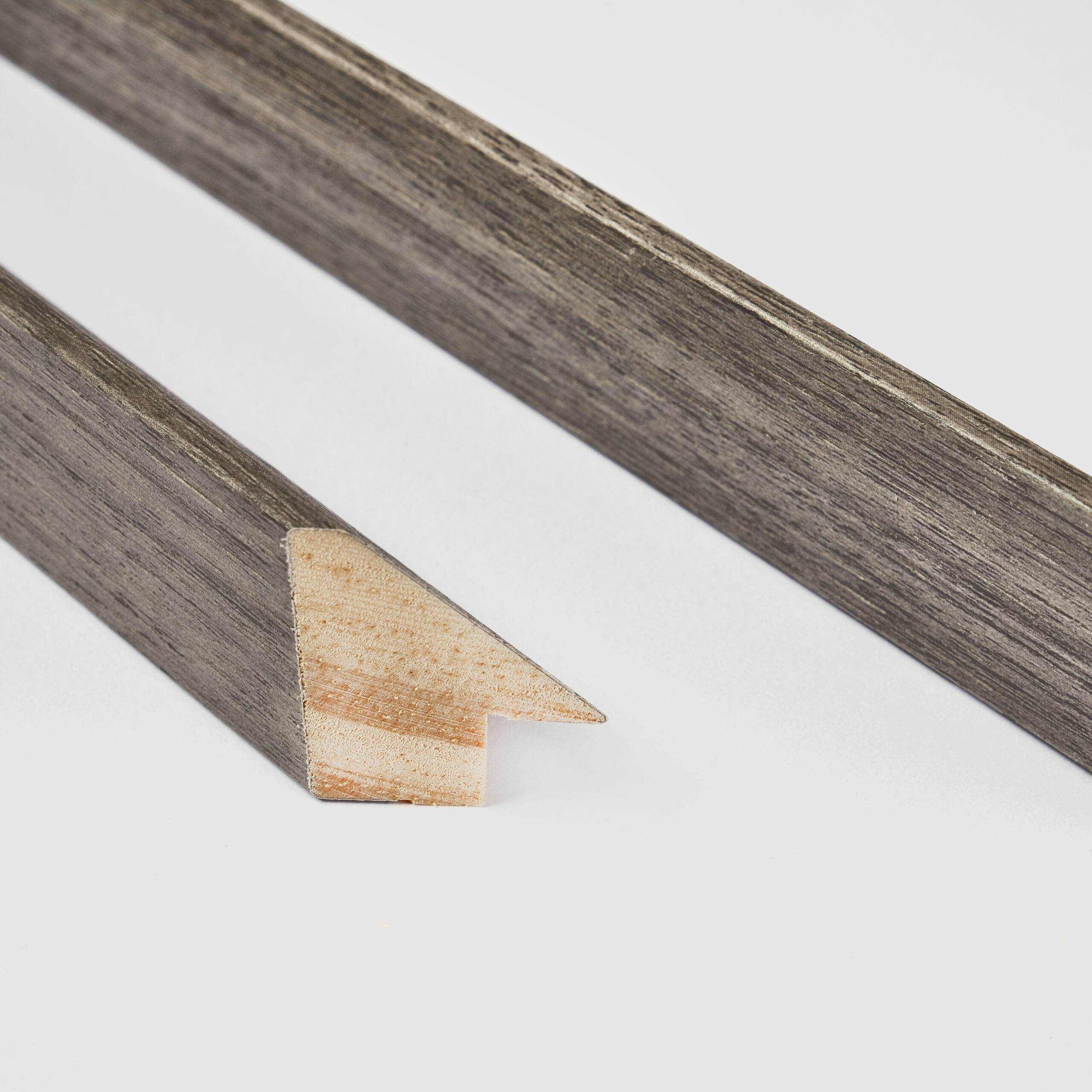 Moldura de madera inclinada Rustico gris
